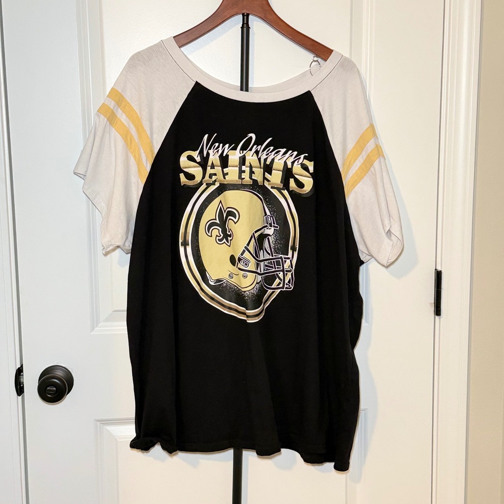 NFL Team Apparel New Orleans Saints Womens T-Shirt Size 5x
